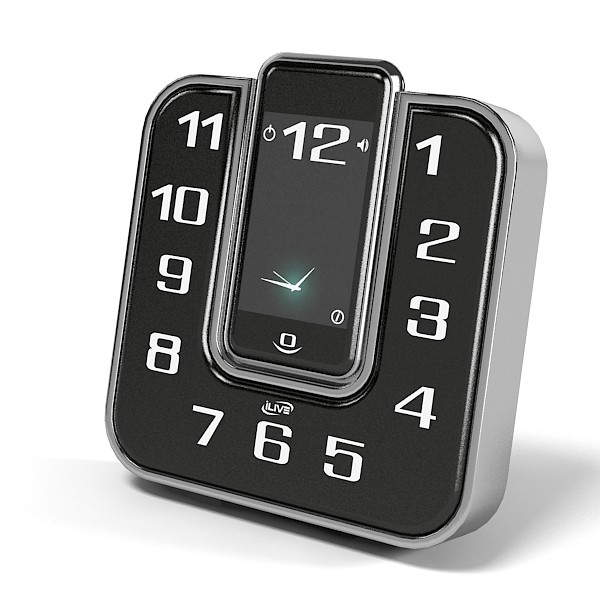ilive icp391b clock 3d max - Ilive ICP391B Clock Radio modern table Gadget digital by shop3ds